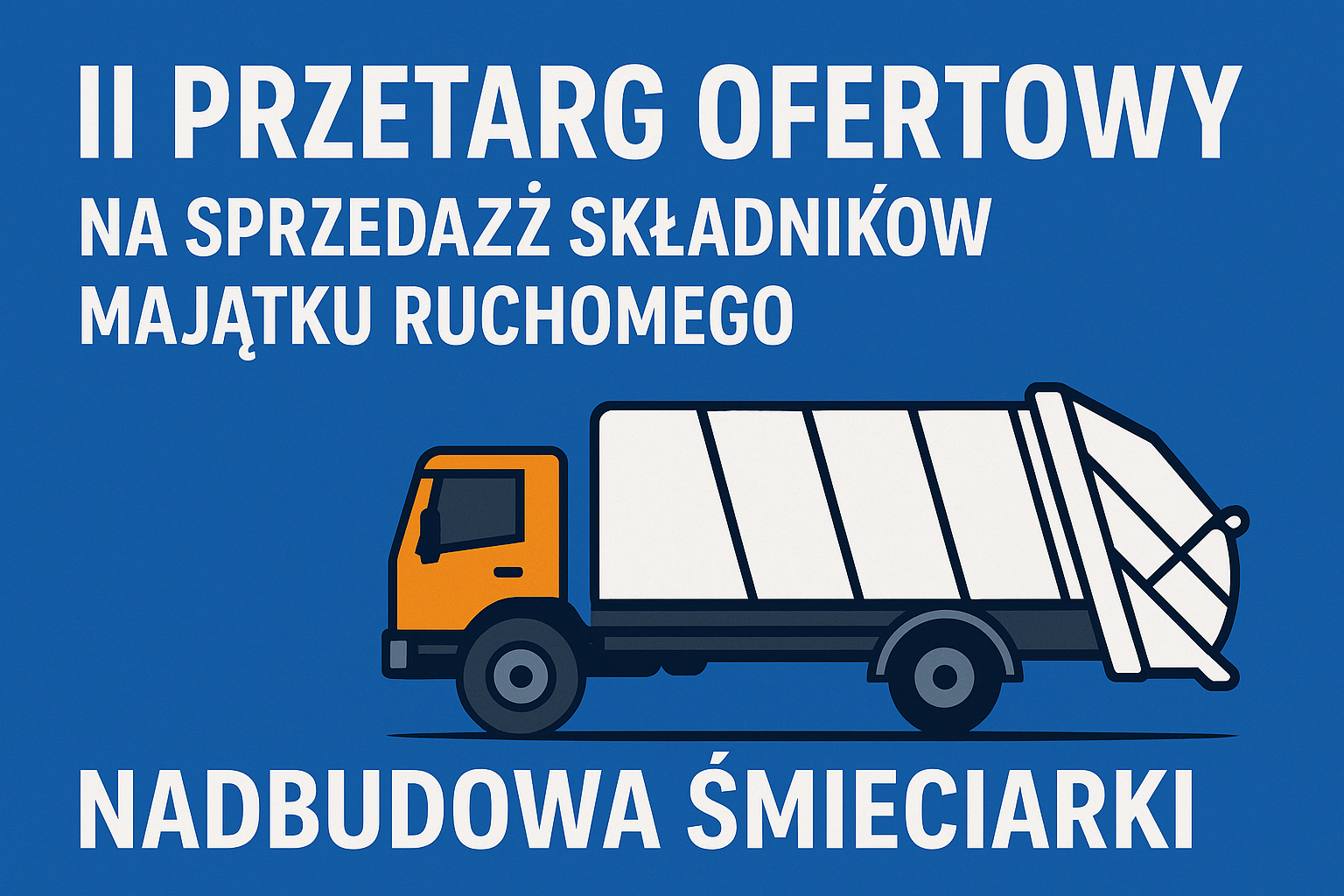 II PRZETARG OFERTOWY NA SPRZEDAŻ SKŁADNIKÓW MAJĄTKU RUCHOMEGO (NADBUDOWA ŚMIECIARKI SK 2)
